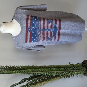 Sonoma Heather Gray Tee with Nautical and Patriotic Graphics